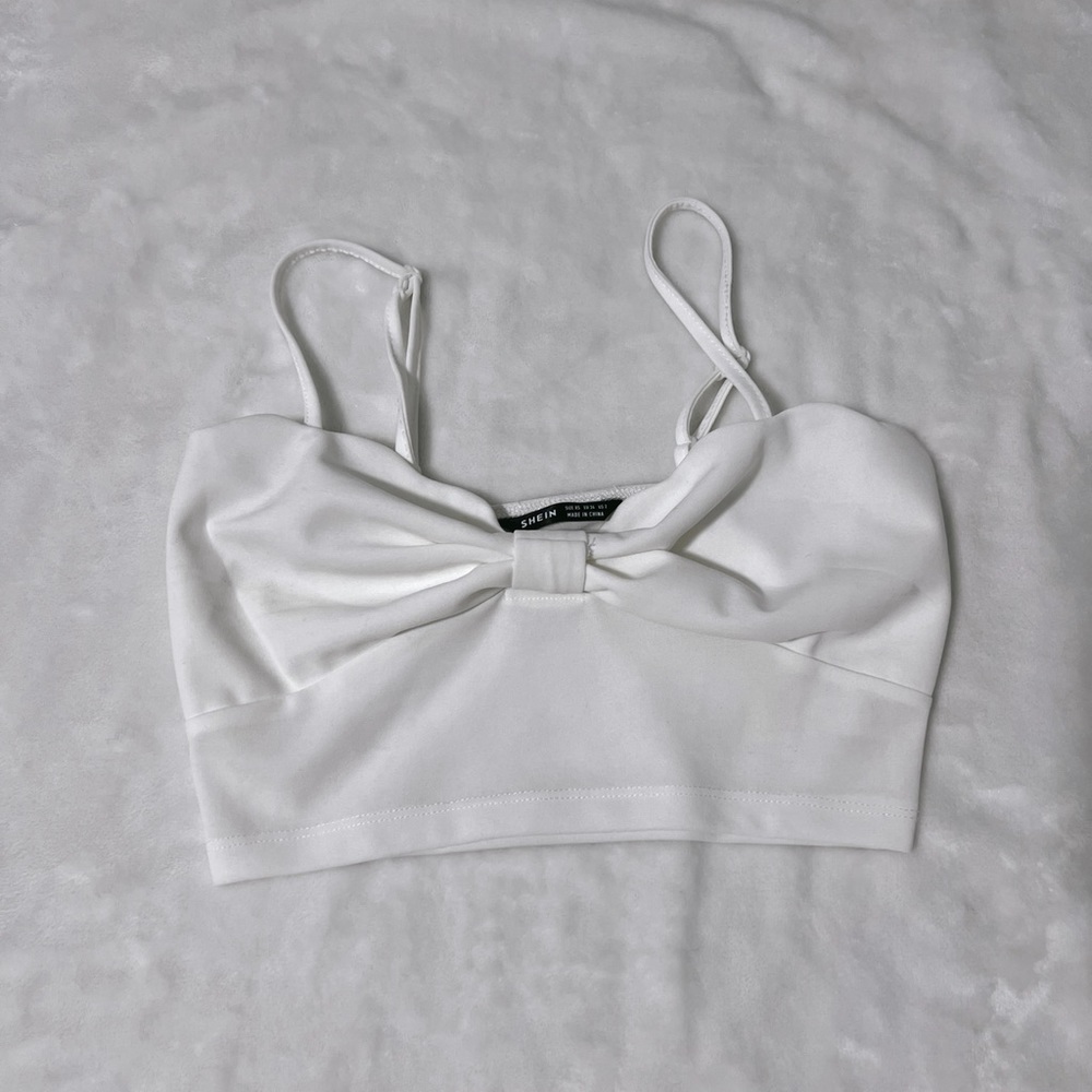 white crop top